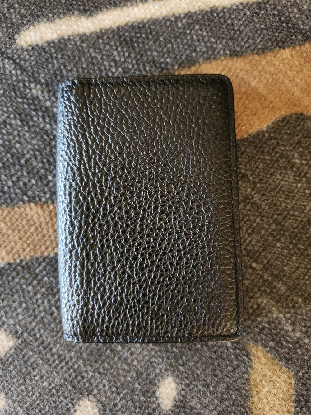 Coach 2021 Black Pebbled Leather Card Case Wallet Cardholder NWOT